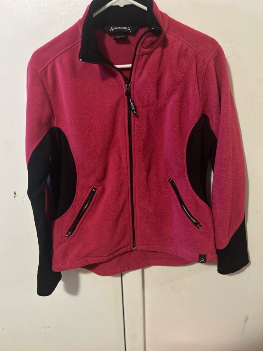 Avalanche Pink and Black Girls' Full-Zip Fleece Jacket